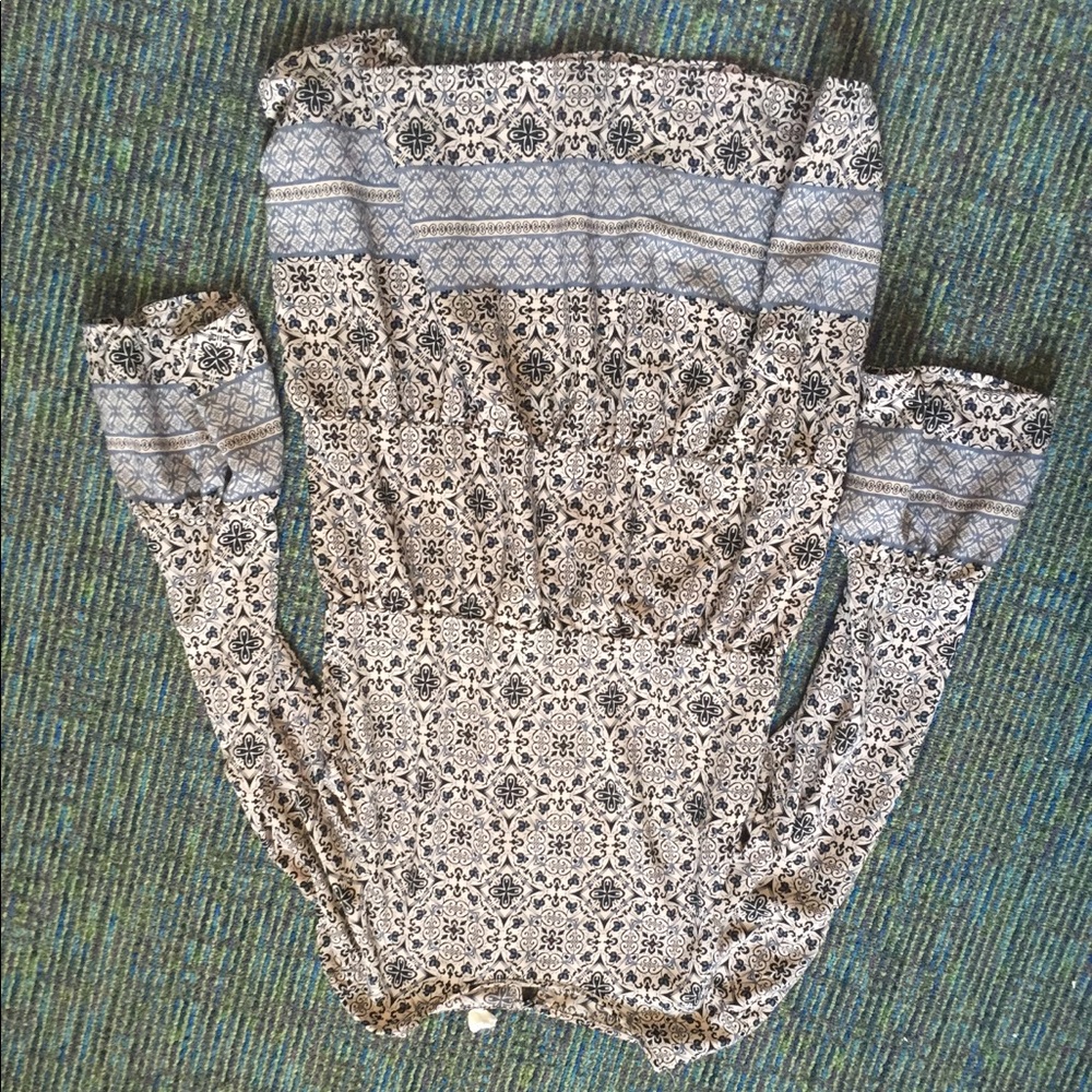 brown patterned dress